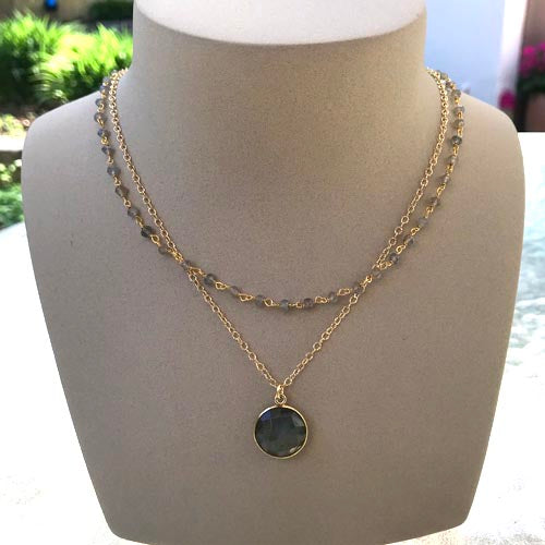 Double Labradorite Necklace - Margie Edwards Jewelry Designs