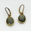 Oval Labradorite Earrings - Margie Edwards Jewelry Designs