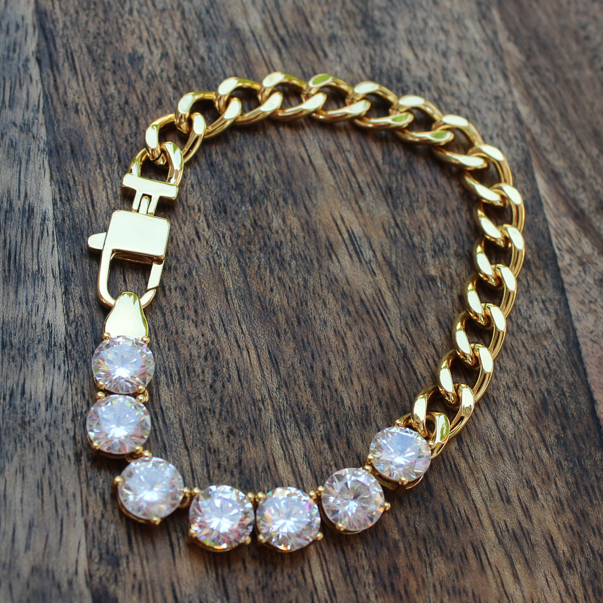 Margie Edwards Jewelry Women's CZ Tennis Bracelet Gold And Silver