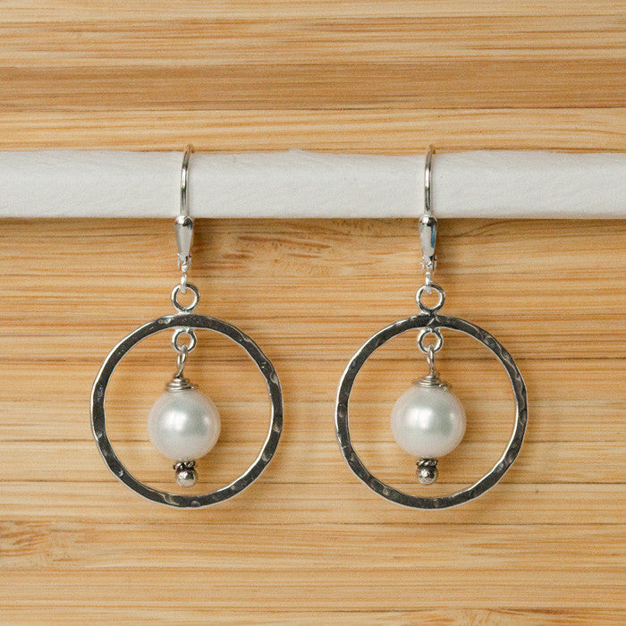 Large Pearl Earrings - Margie Edwards Jewelry Designs