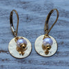Disc with Bead Earrings - Margie Edwards Jewelry Designs