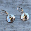 Gold Disc with Bead Earrings - Margie Edwards Jewelry Designs
