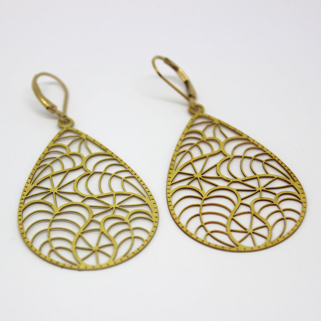 Leaf Gold Earrings - Margie Edwards Jewelry Designs