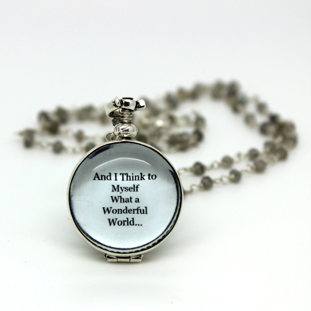 Glass Locket Necklaces - Margie Edwards Jewelry Designs