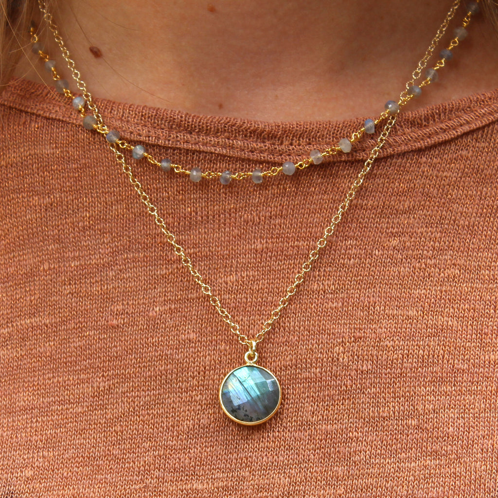 Double Labradorite Necklace - Margie Edwards Jewelry Designs