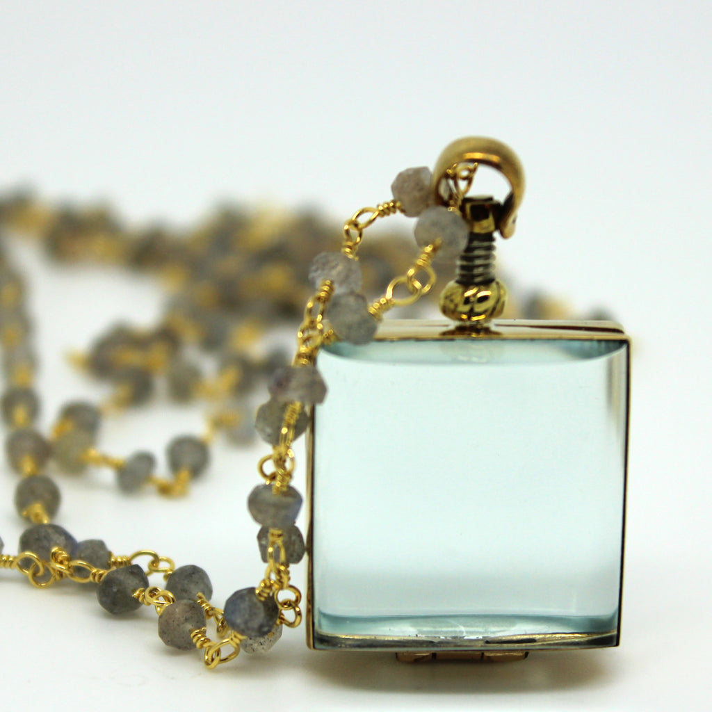Glass Locket Necklaces - Margie Edwards Jewelry Designs