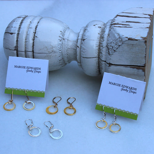 Two Ring Earrings - Margie Edwards Jewelry Designs