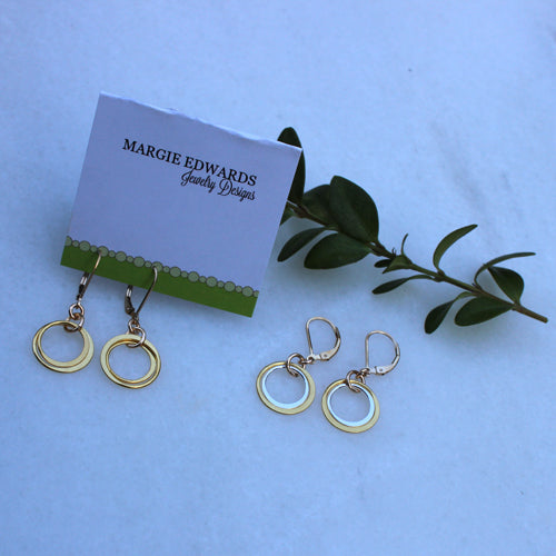 Two Ring Earrings - Margie Edwards Jewelry Designs