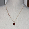 Gold Garnet Necklace - Margie Edwards Jewelry Designs