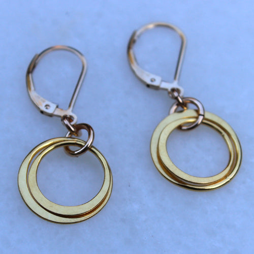 Two Ring Earrings - Margie Edwards Jewelry Designs