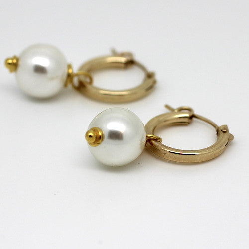 Pearl With Hoop Earrings - Margie Edwards Jewelry Designs