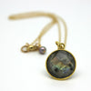 Labradorite Circle Necklace - Margie Edwards Jewelry Designs