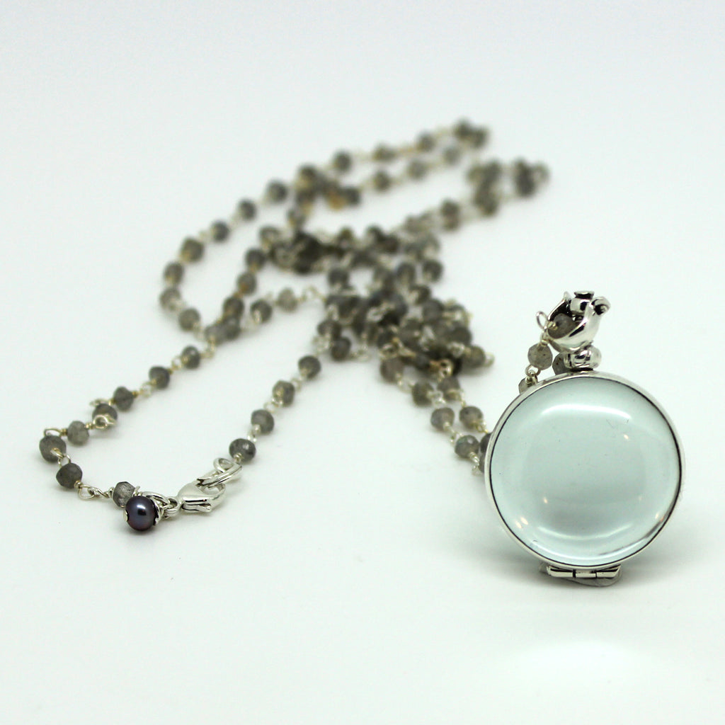 Glass Locket Necklaces - Margie Edwards Jewelry Designs