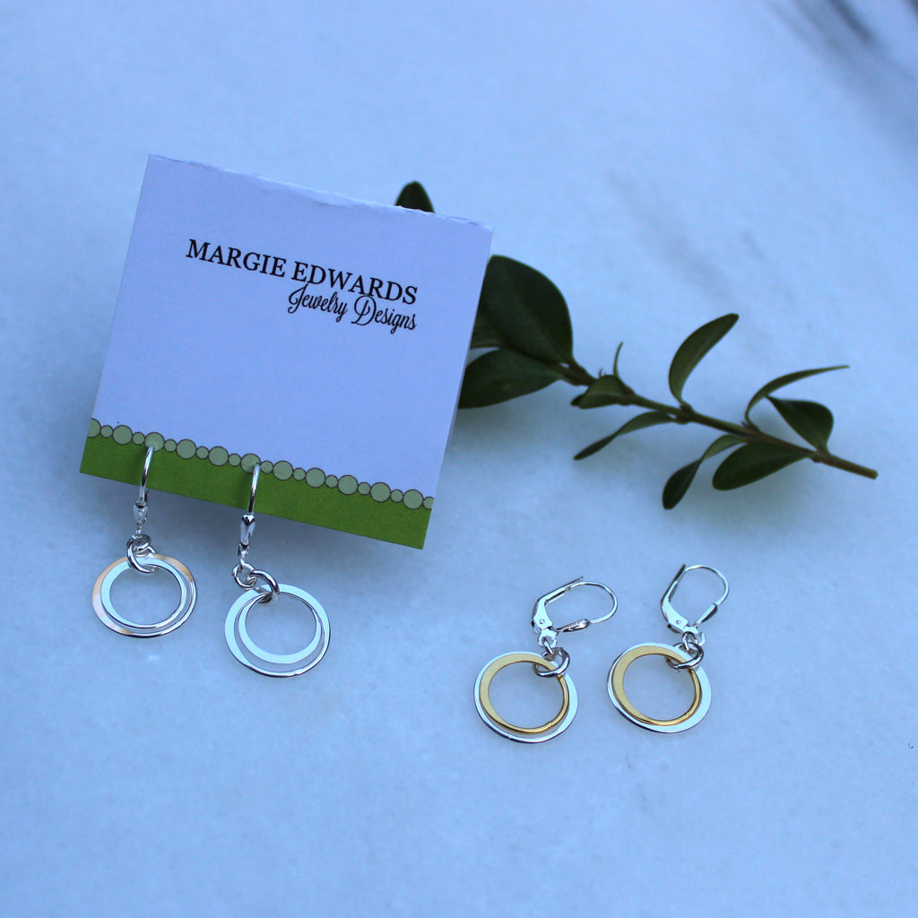 Two Ring Earrings - Margie Edwards Jewelry Designs