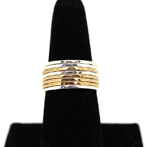 Hammered Stacking Rings - Margie Edwards Jewelry Designs