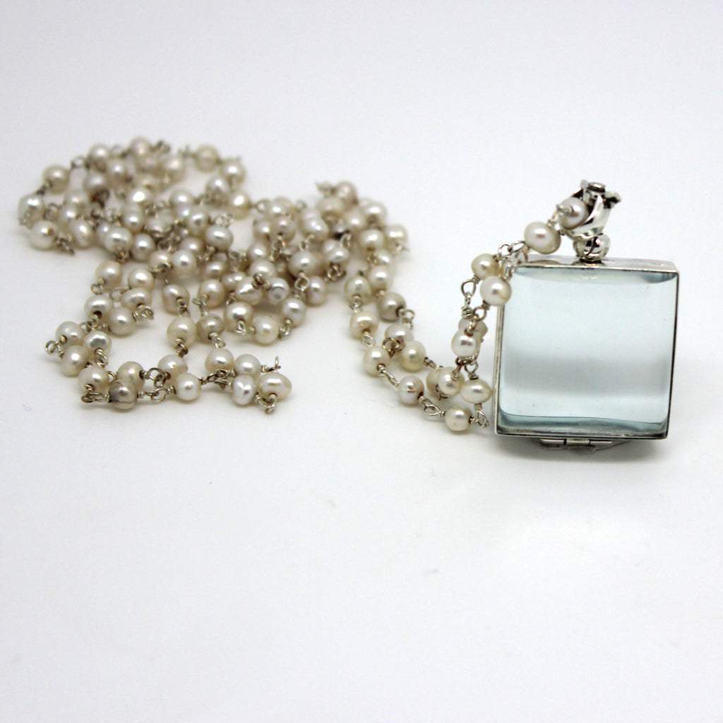 Glass Locket Necklaces - Margie Edwards Jewelry Designs