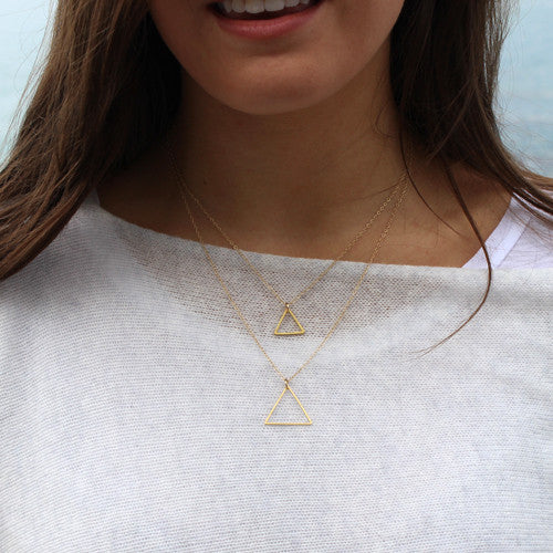 Double Triangle Necklace - Margie Edwards Jewelry Designs