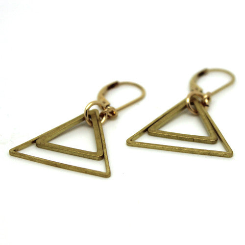 Double Triangle Earrings - Margie Edwards Jewelry Designs