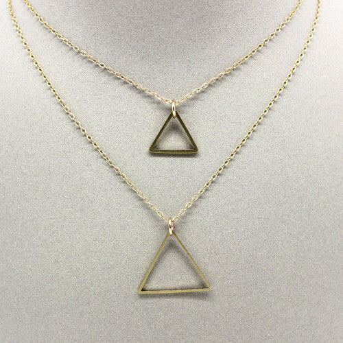 Double Triangle Necklace - Margie Edwards Jewelry Designs